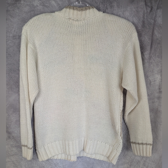 Nicole Winter Medium Vintage Sweater Floral Needlep-looking Designs - Picture 2 of 13